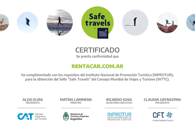 Certificado Safe Travels